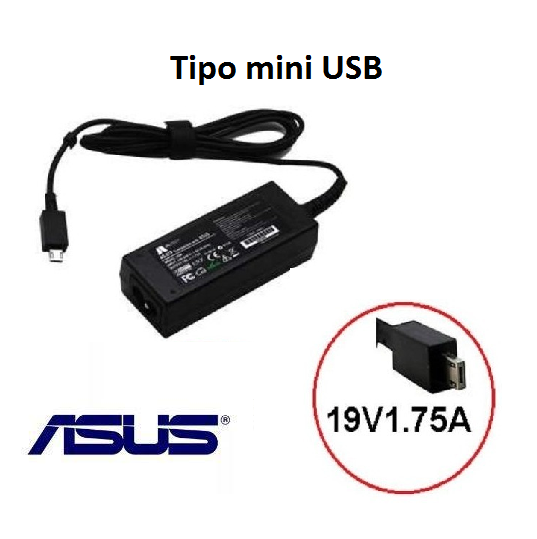 Cargador Asus 19v 1.75a Tipo mini USB - cargador para portatil